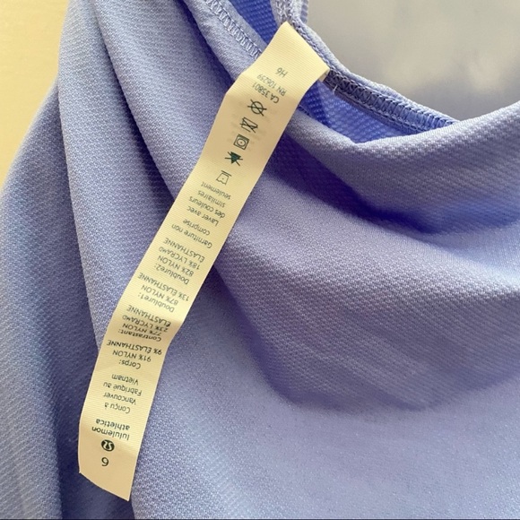 (R) Lululemon Flow and Go Tank Built in Bra Lullaby Blue Size 6 - Picture 11 of 15